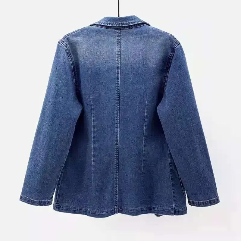 NADI | Stylowy Casual Bawełniany Żakiet Dżinsowy