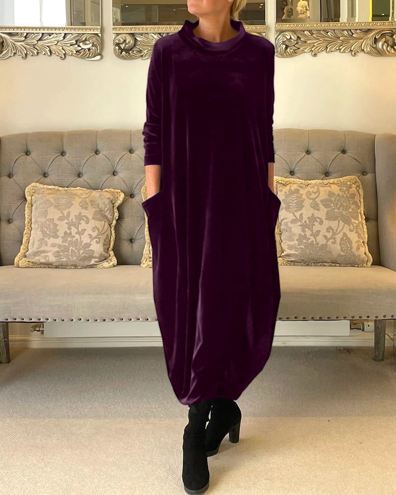 Eliza | Welurowa Sukienka Maxi