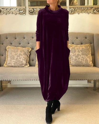 Eliza | Welurowa Sukienka Maxi