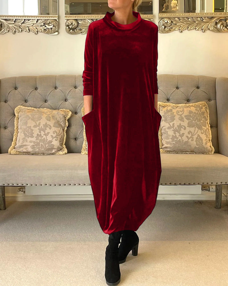 Eliza | Welurowa Sukienka Maxi