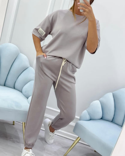 MIMI | Stylowy Zestaw z Krótkim Rękawem