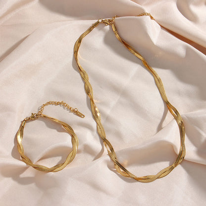 Madiorelle | Skręcana Bransoletka 18K Złoto