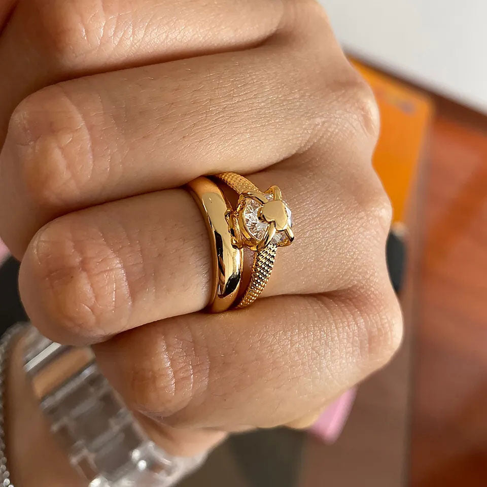 Melaniquee | Pierścionek 18K Złoto