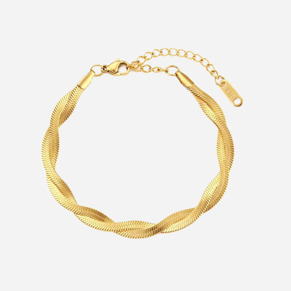 Madiorelle | Skręcana Bransoletka 18K Złoto