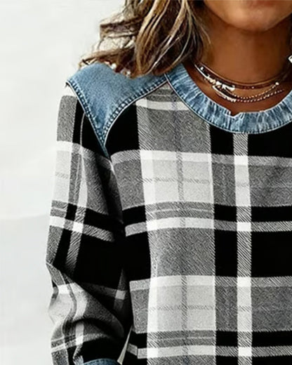 Wanda | Bluza z patchworkowym wzorem
