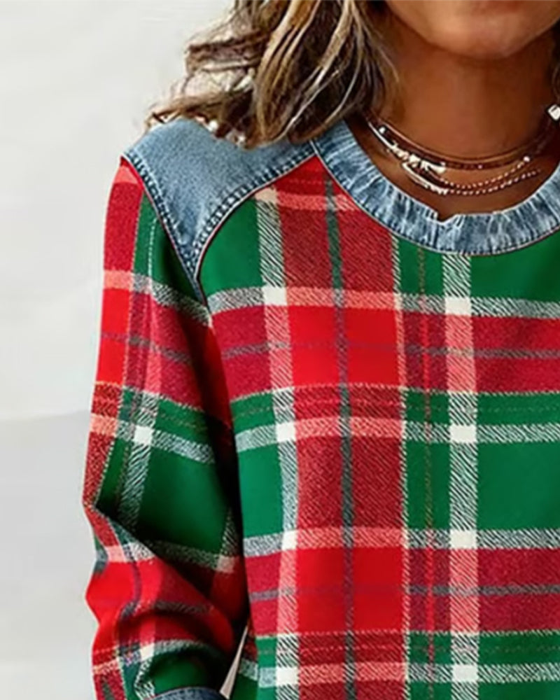 Wanda | Bluza z patchworkowym wzorem