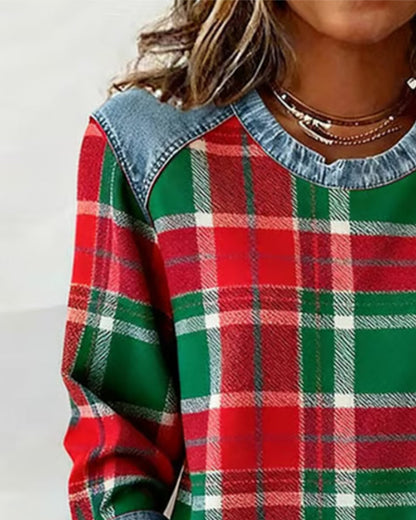 Wanda | Bluza z patchworkowym wzorem