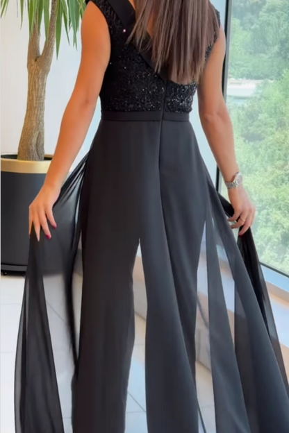 Nadia | Stylowy Kombinezon Bez Rękawów