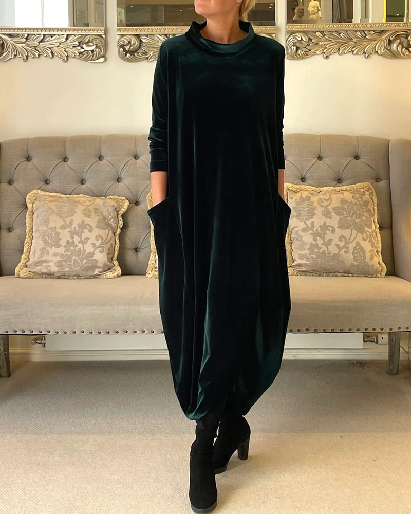 Eliza | Welurowa Sukienka Maxi