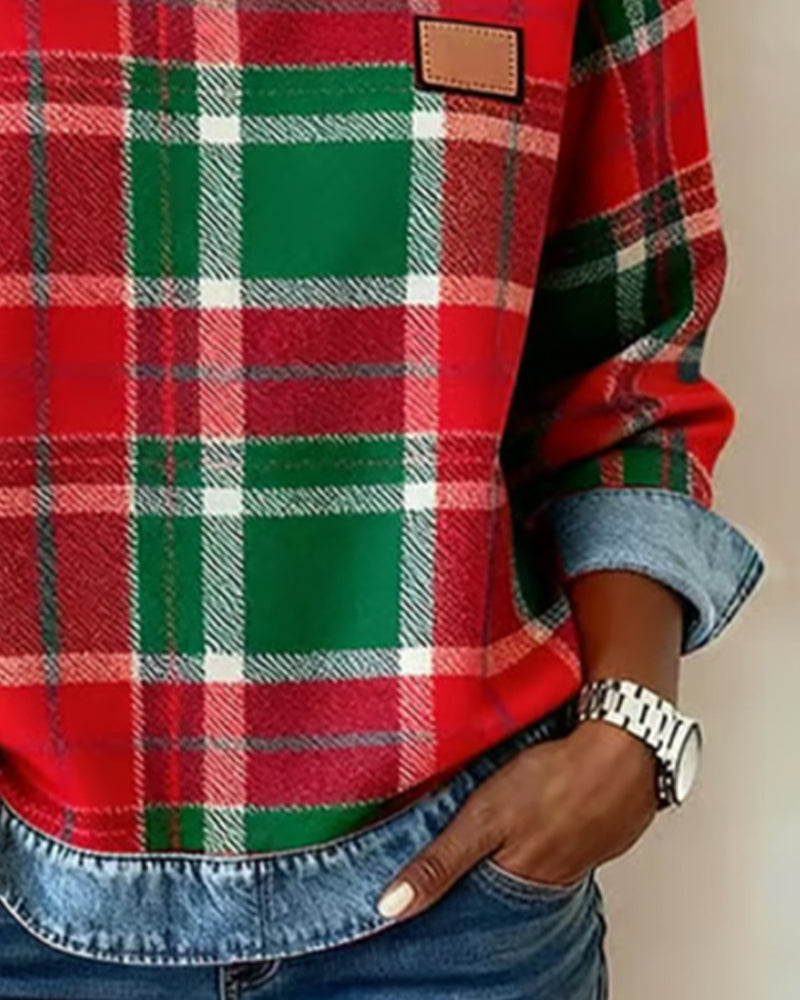 Wanda | Bluza z patchworkowym wzorem