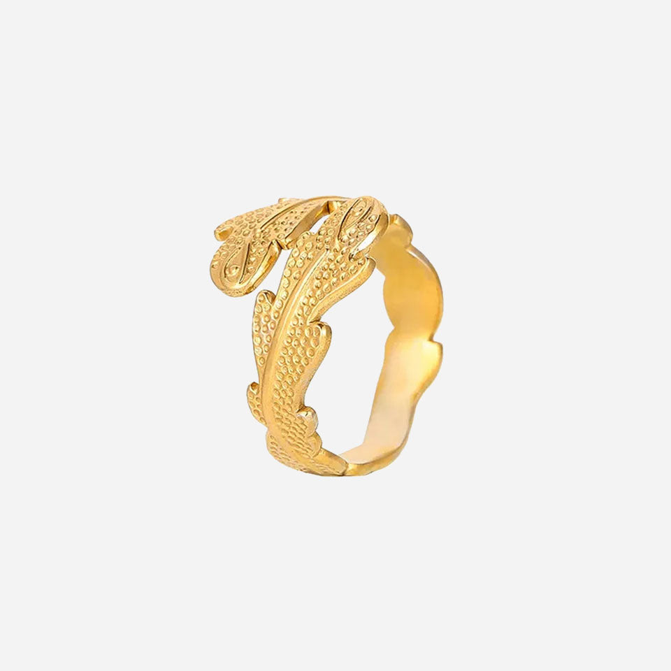 Janirelle | Pierścionek koralowy 18K Złoto