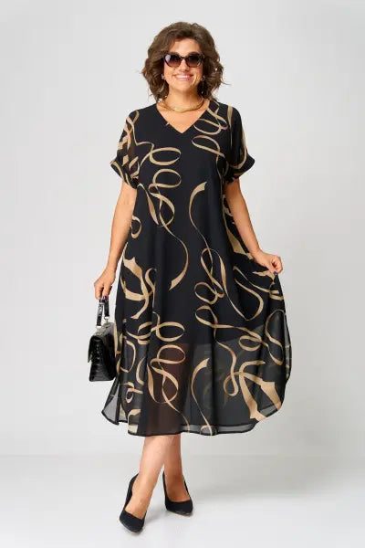 Hanna | Elegancka Sukienka Chiffonowa