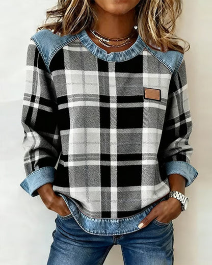 Wanda | Bluza z patchworkowym wzorem