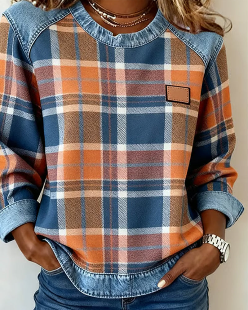Wanda | Bluza z patchworkowym wzorem