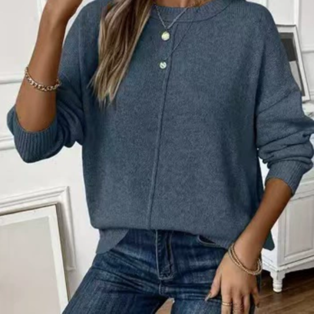 CHRISTY | Casualowy miękki sweter dzianinowy