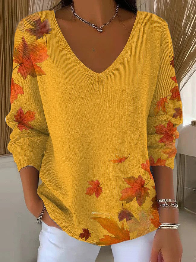 AURELIE | Sweter z dekoltem w serek