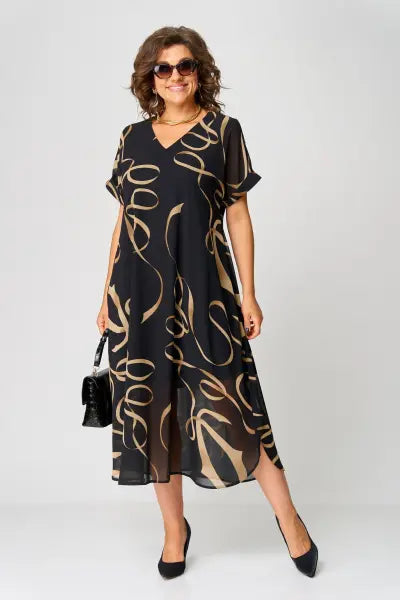Hanna | Elegancka Sukienka Chiffonowa