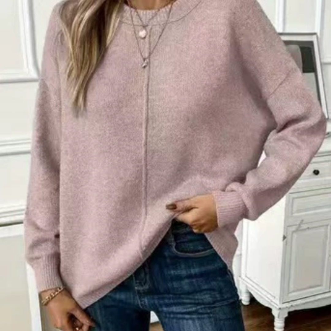CHRISTY | Casualowy miękki sweter dzianinowy