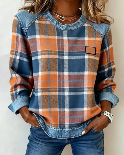 Wanda | Bluza z patchworkowym wzorem