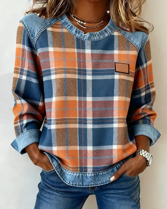 Wanda | Bluza z patchworkowym wzorem