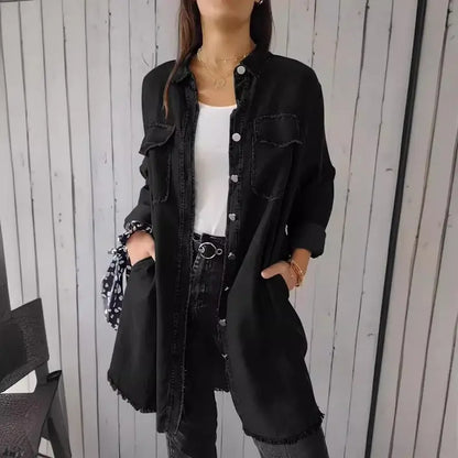 MARIE | Casual Denim Kurtka Koszulowa