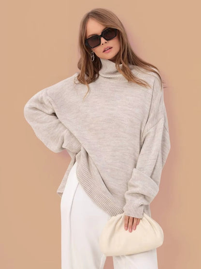 Agnieszka | Sweter z nadmiernym rozcięciem