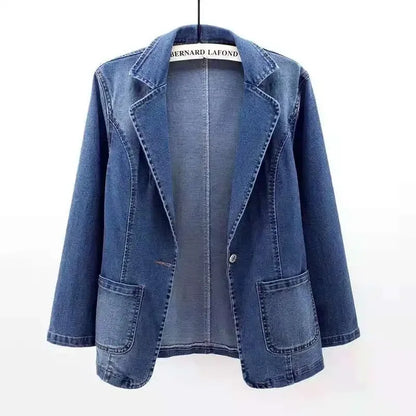 NADI | Stylowy Casual Bawełniany Żakiet Dżinsowy