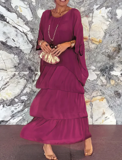 Lara | Elegancka, zwiewna sukienka maxi