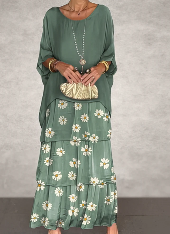 Lara | Elegancka, zwiewna sukienka maxi