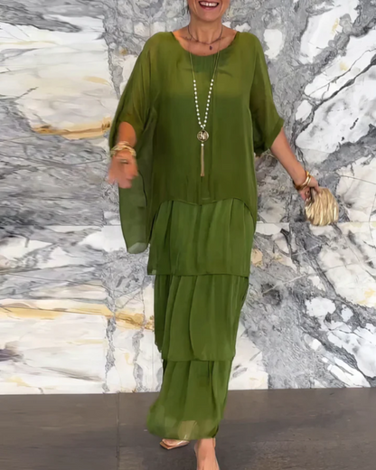 Lara | Elegancka, zwiewna sukienka maxi