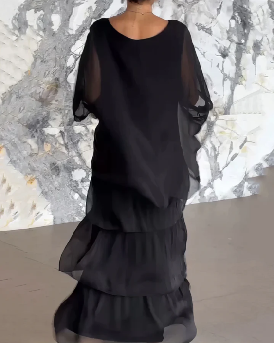 Lara | Elegancka, zwiewna sukienka maxi