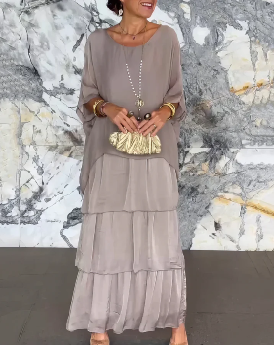 Lara | Elegancka, zwiewna sukienka maxi
