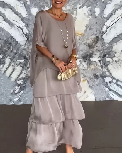 Lara | Elegancka, zwiewna sukienka maxi