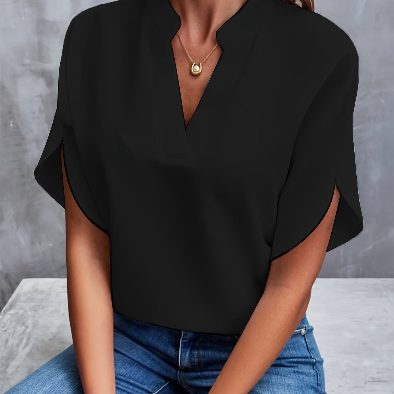 JULITA | Elegancka bluzka z drapowaniem