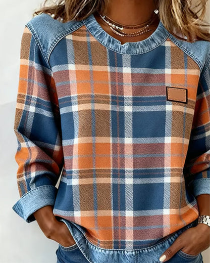 Wanda | Bluza z patchworkowym wzorem