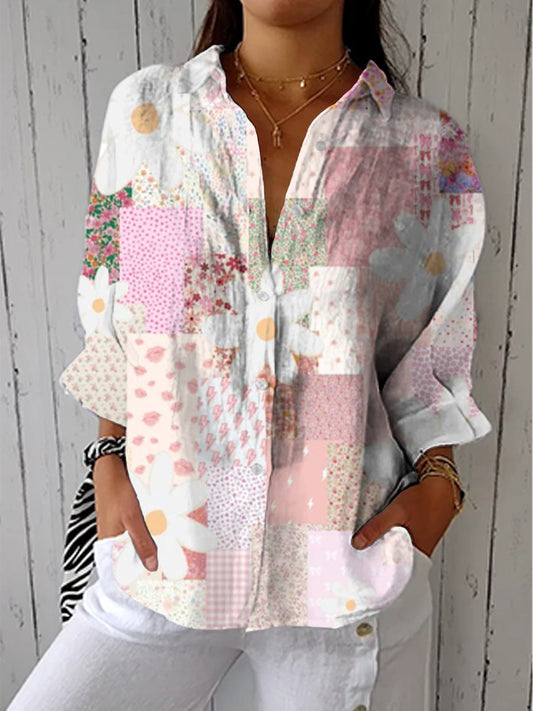 Fanny | Bluzka w Kwiatowy Patchwork