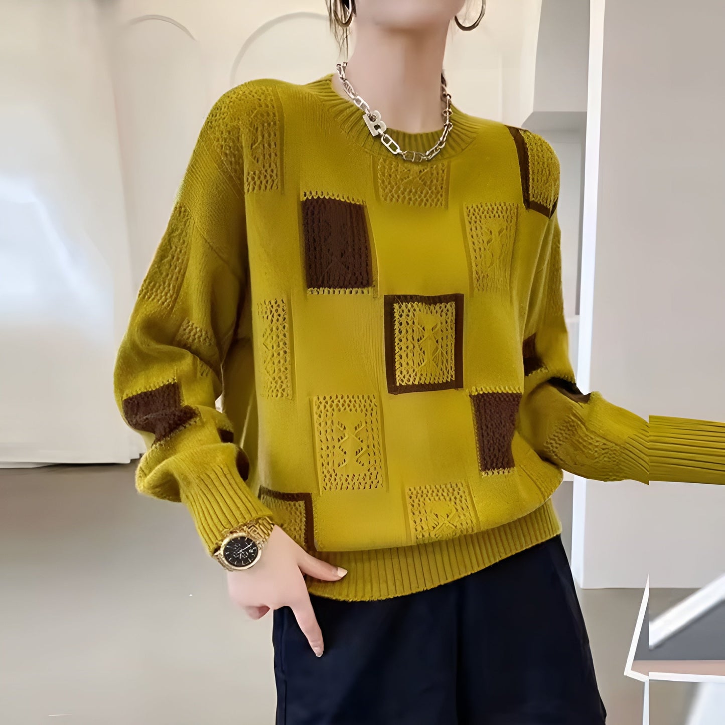 ALIDA | Unikalny Damski Sweter Wełniany