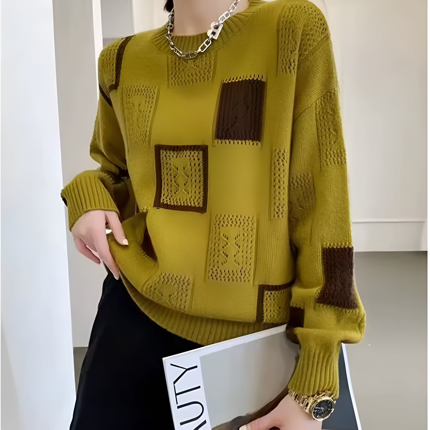 ALIDA | Unikalny Damski Sweter Wełniany