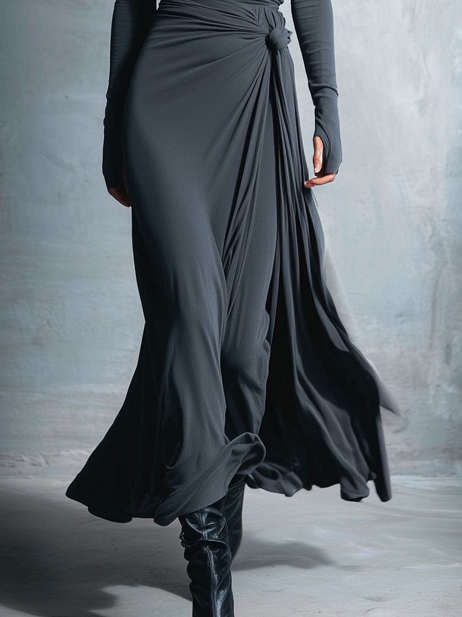 Aneta | Elegancka Sukienka z Elastycznej Tkaniny i Efektem Modelującym