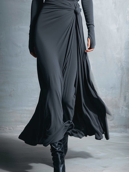 Aneta | Elegancka Sukienka z Elastycznej Tkaniny i Efektem Modelującym