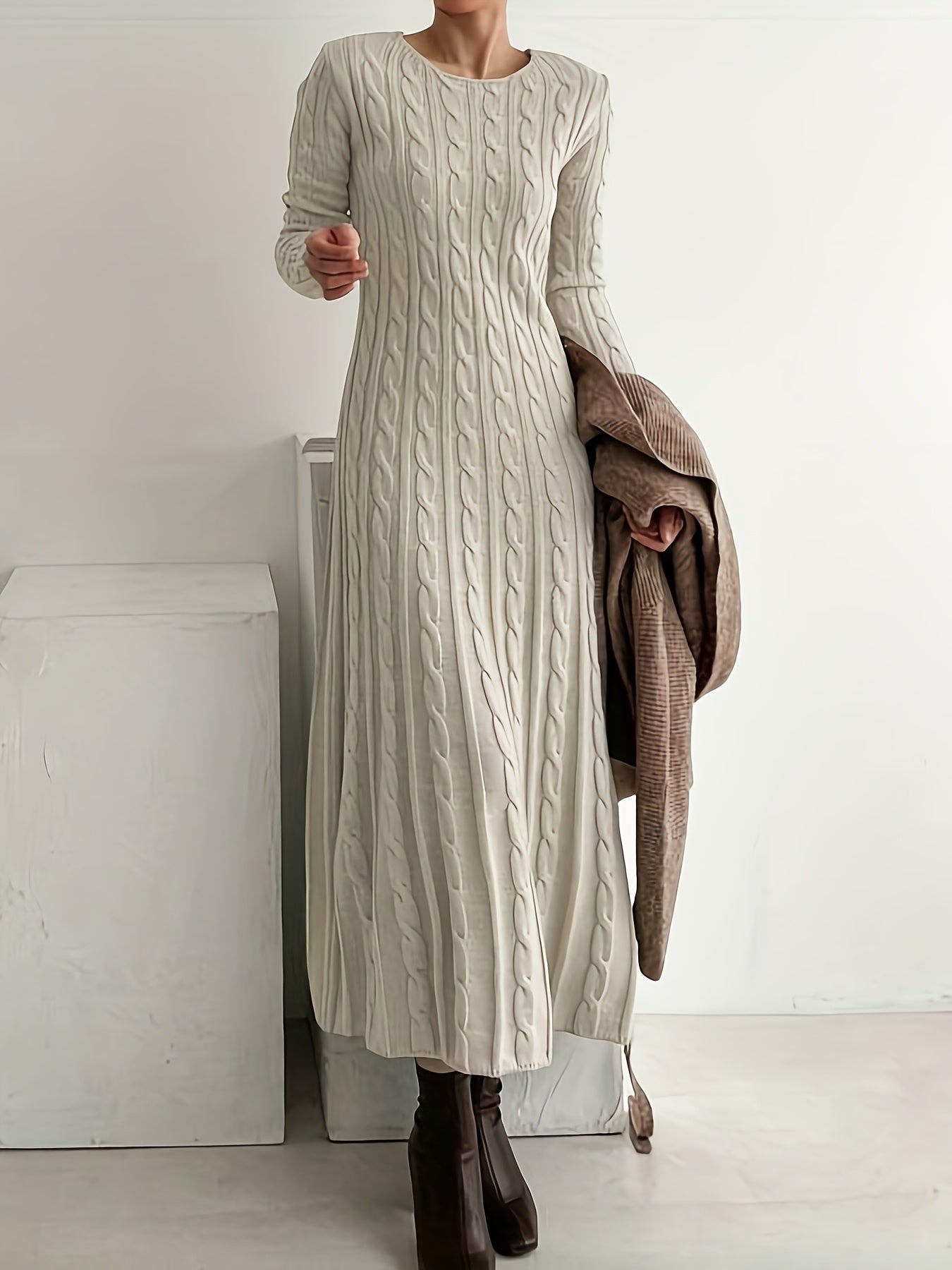 Monika | Elegancka Sukienka Dzianinowa