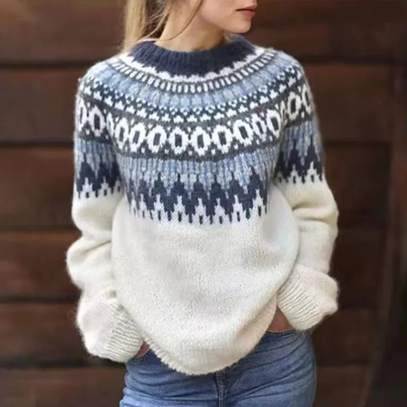 Maecey | Vintage Islandzki Sweter Wełniany