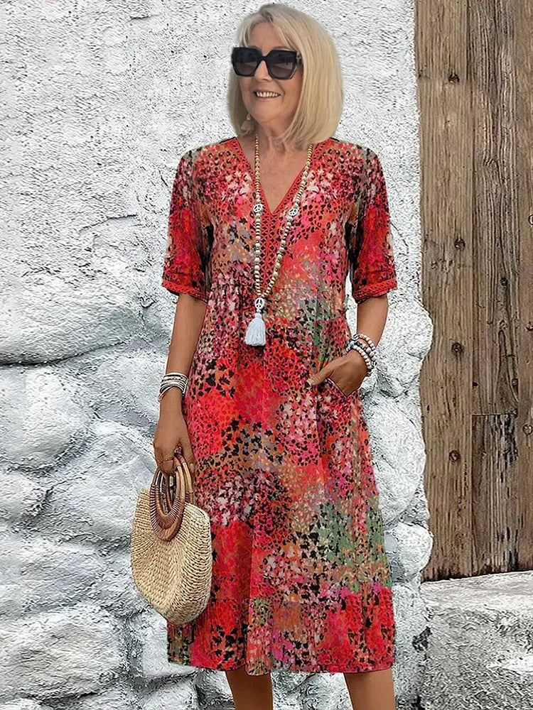 Alicja | Sukienka midi Ocean Breeze