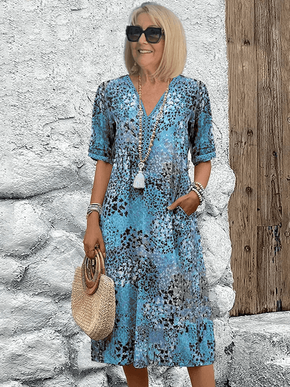 Alicja | Sukienka midi Ocean Breeze