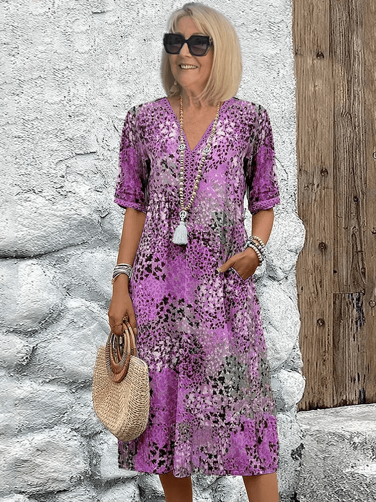 Alicja | Sukienka midi Ocean Breeze