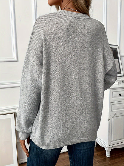 CHRISTY | Casualowy miękki sweter dzianinowy