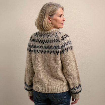 Ashley | Vintage Islandzki Sweter z Wełny