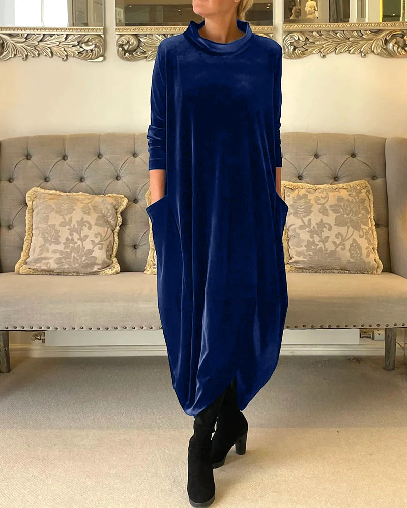 Eliza | Welurowa Sukienka Maxi