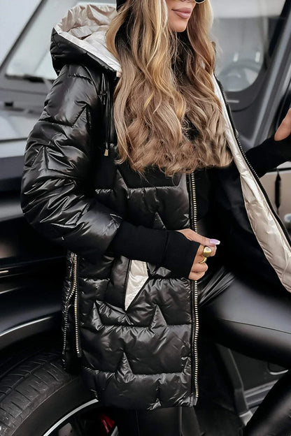 ASTRID | Elegancka zimowa kurtka z kapturem i podszewką
