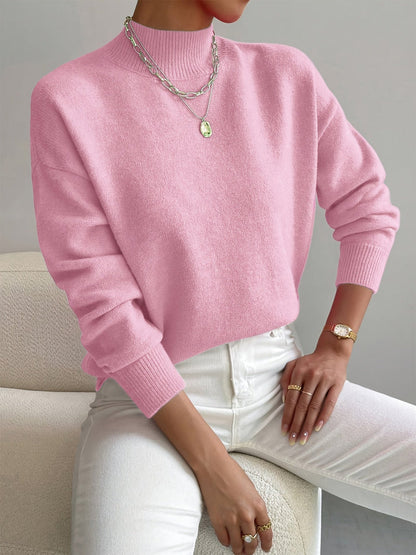 JEANINE | Wygodny Sweter z Wysokim Kołnierzem